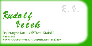 rudolf vetek business card